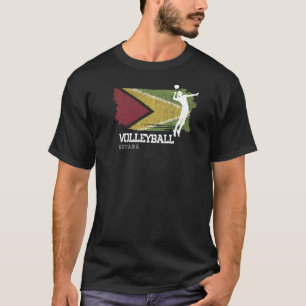 T-shirt Drapeau de volleyball Guyana Filles Volleyball Fem