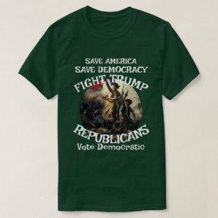 T-shirt Drapeau de vote électoral politique américain Fuba