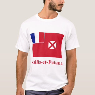 T-shirt Drapeau de Wallis-et-Futuna avec le nom en