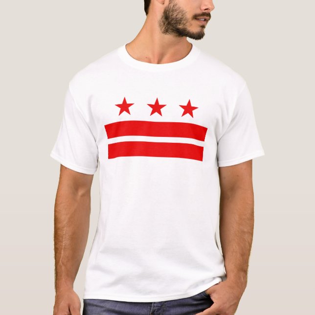 T-shirt Drapeau de Washington D.C. Capitole (Devant)