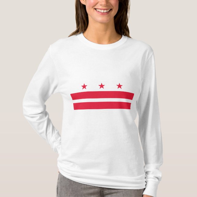 T-shirt Drapeau de Washington D.C. (District de Columbia) (Devant)