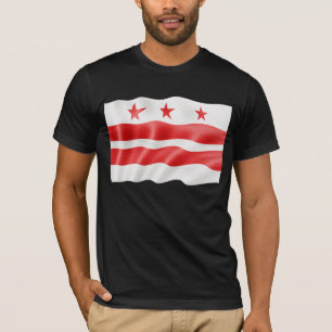 T-shirt Drapeau de Washington DC ondulant - District de