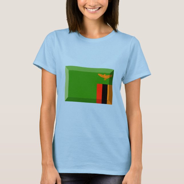 T-shirt Drapeau de Zambie (Devant)