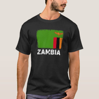 T-shirt Drapeau de Zambie  Soutenir le peuple zambien Femm