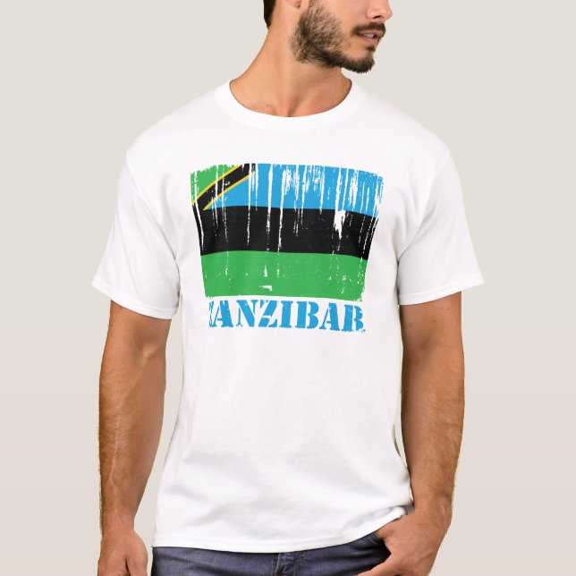 T-shirt Drapeau de Zanzibar (Devant)