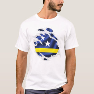 T-shirt Drapeau déchiré de Curaçao