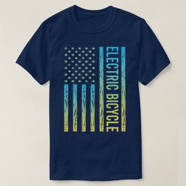 T-shirt Drapeau dégradant 02 Vélo électrique E Vélo Ebike (Design devant)