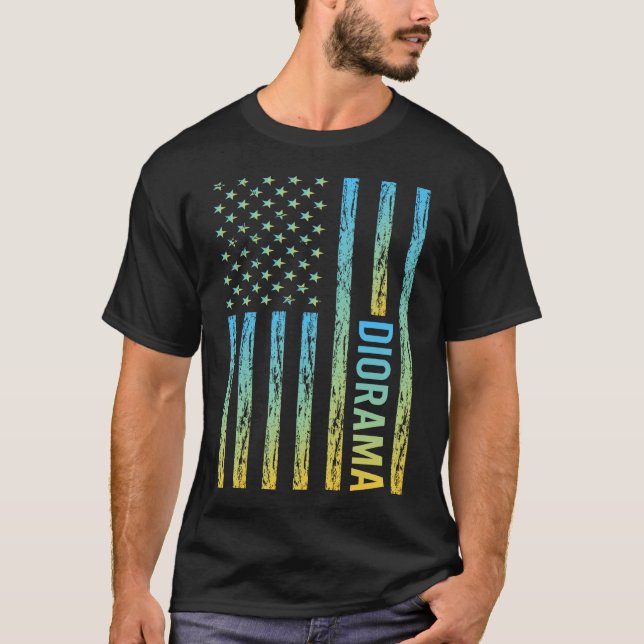 T-shirt Drapeau dégradé 02 Diorama Dioramas (Devant)