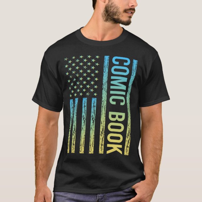 T-shirt Drapeau dégradé Bandes dessinées Comics (Devant)