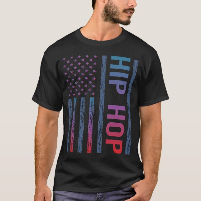 T-shirt Drapeau dégradé Hip Hop Hiphop (Devant)