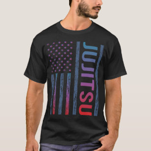 T-shirt Drapeau dégradé Jujitsu Ju Jitsu Jiujitsu Jiu Jits