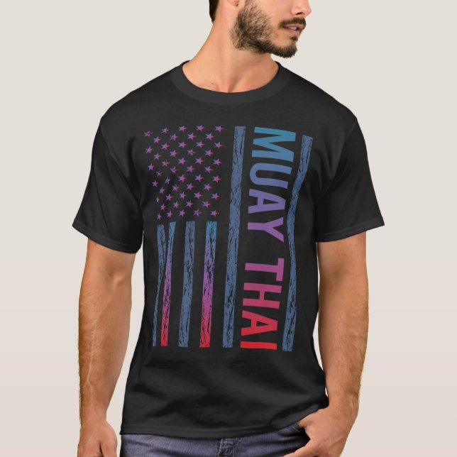 T-shirt Drapeau dégradé Muay Thai (Devant)