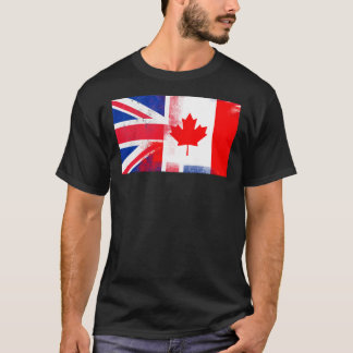 T-shirt Drapeau demi-canadien britannique Essentia