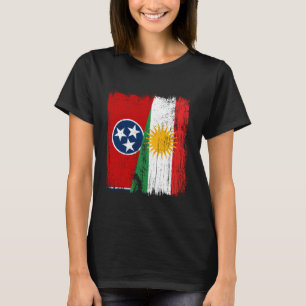 T-shirt Drapeau demi-Kurdistan du Tennessee Tennessean Kur