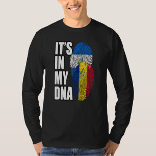T-shirt Drapeau Dénommé Chadien Et Nicaragua