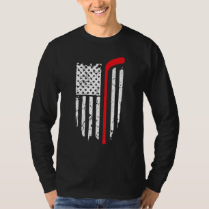 T-shirt Drapeau d'entraînement de hockey sur glace américa