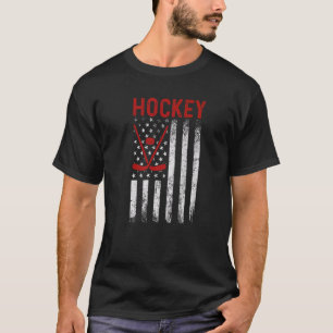 T-shirt Drapeau d'entraînement de hockey sur glace américa