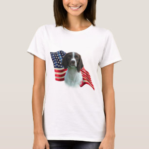 T-shirt Drapeau d'épagneul de Bretagne