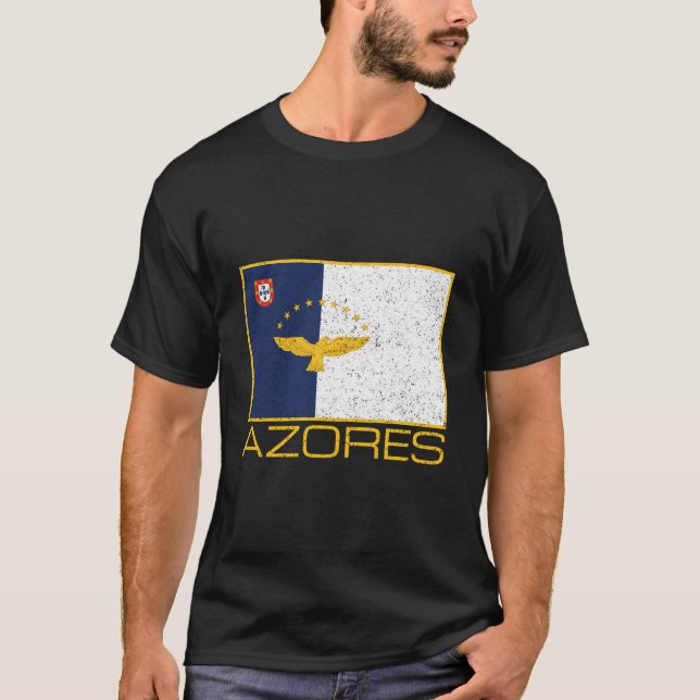 T-shirt Drapeau des Açores Macaronesia Fierté azoréenne (Devant)