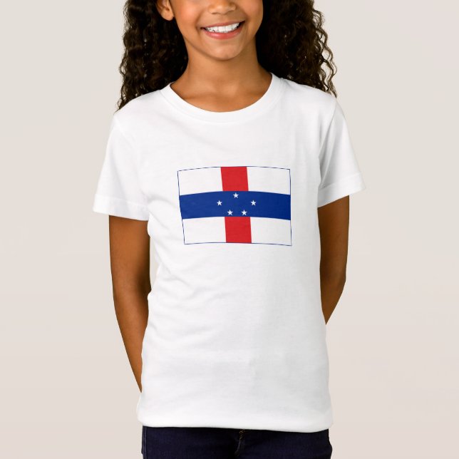 T-Shirt Drapeau des Antilles Pays-Bas (Devant)