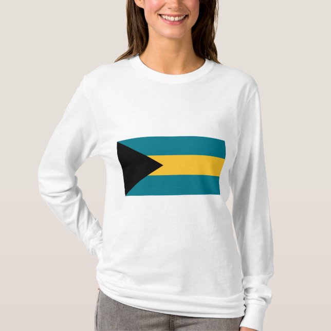 T-shirt Drapeau des Bahamas (Devant)