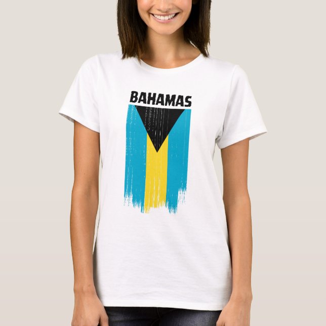 T-shirt Drapeau des Bahamas (Devant)