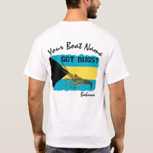 T-shirt Drapeau des Bahamas avec design de homard épineux