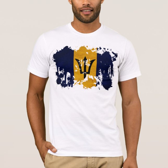 T-shirt Drapeau des Barbade (Devant)