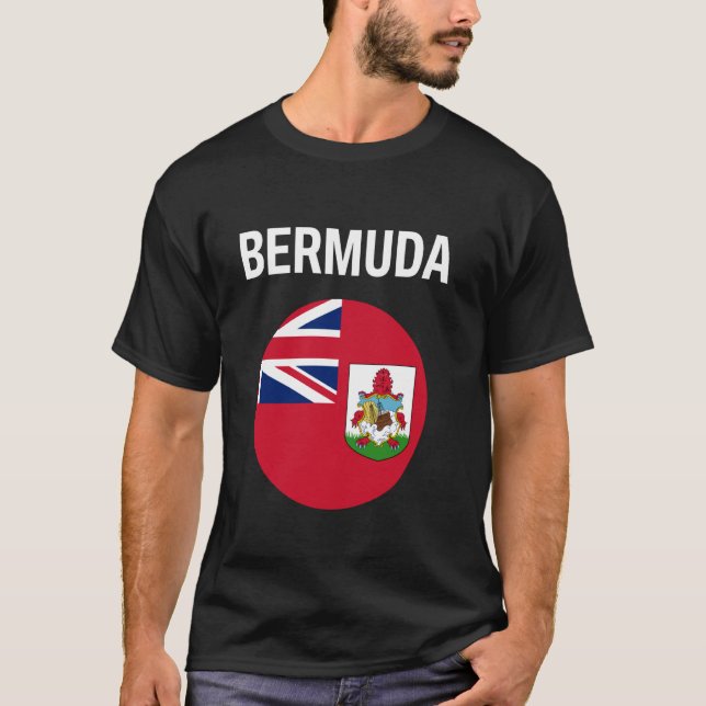 T-shirt Drapeau des Bermudes Moderne (Devant)