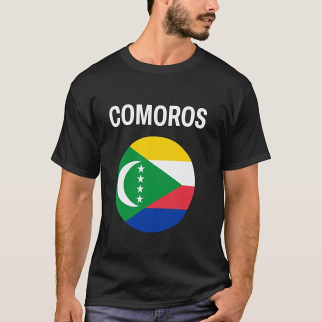T-shirt Drapeau des Comores Moderne (Devant)