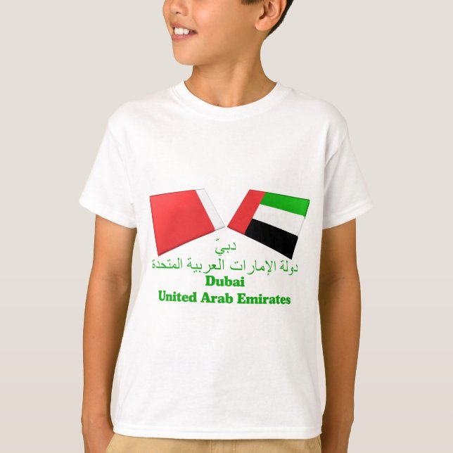 T-shirt Drapeau des EAU et de Dubaï (Devant)