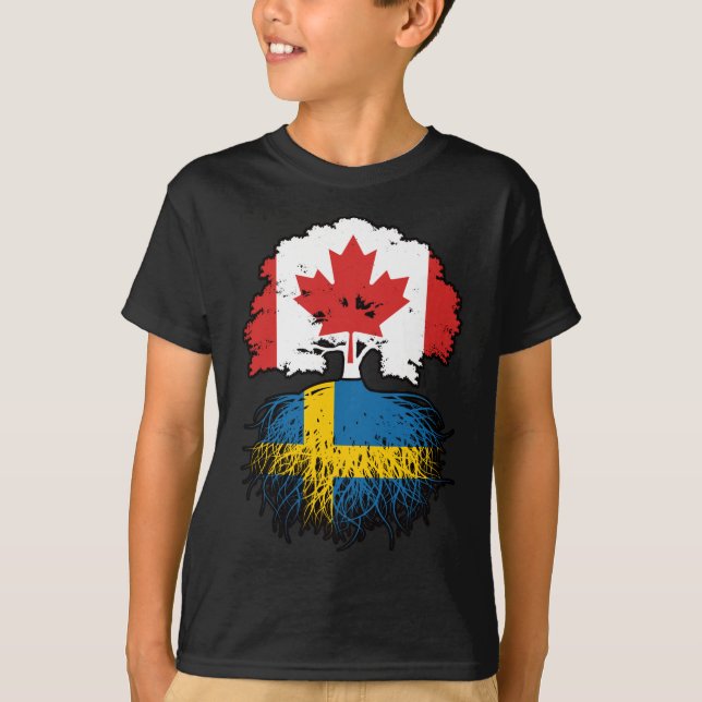T-shirt Drapeau des Eaux-de-vie de Swedish (Devant)