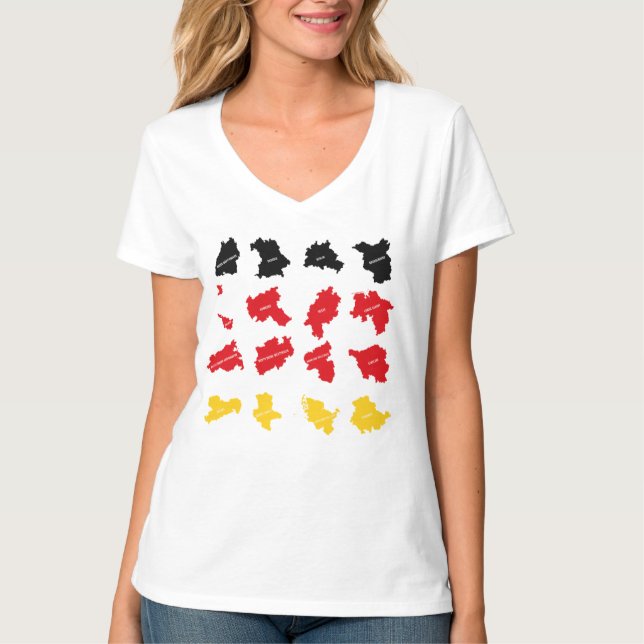 T-shirt Drapeau des États allemands (Devant)