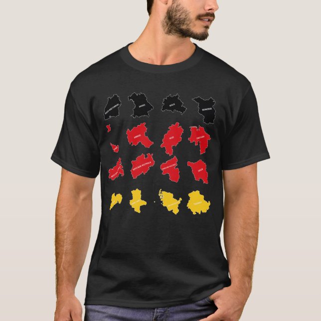 T-shirt Drapeau des États allemands (Devant)