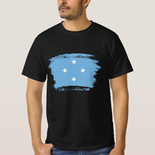 T-shirt Drapeau des États fédérés de Micronésie (Devant)