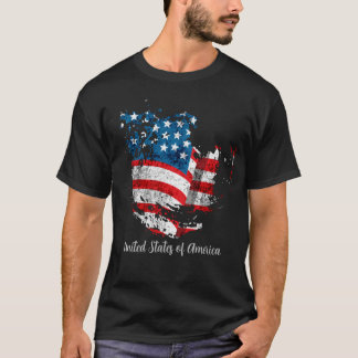 T-shirt drapeau des États-Unis