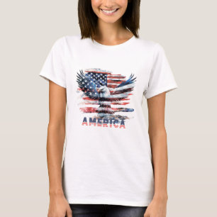 T-shirt Drapeau des États-Unis. Amérique