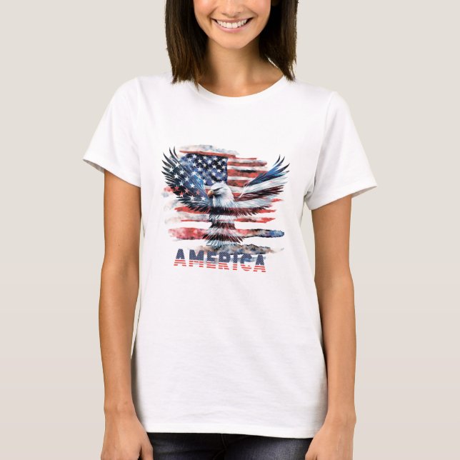 T-shirt Drapeau des États-Unis. Amérique (Devant)