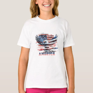 T-shirt Drapeau des États-Unis. Amérique