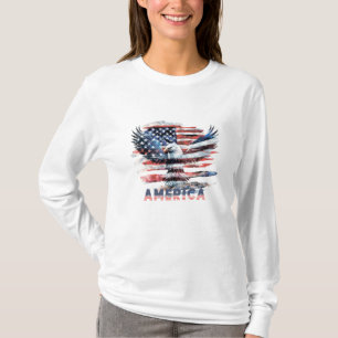 T-shirt Drapeau des États-Unis. Amérique