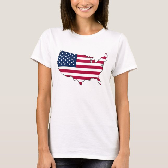 T-shirt Drapeau des Etats-Unis - chemise (Devant)