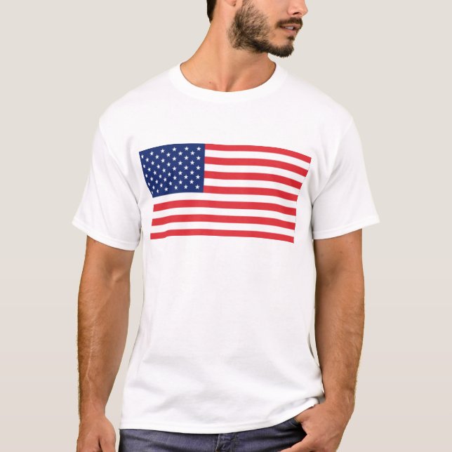 T-shirt Drapeau Des États-Unis D'Amérique (Devant)