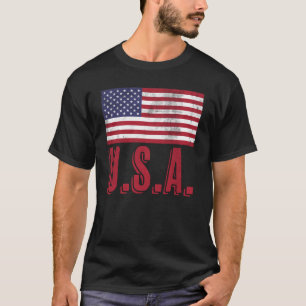 T-shirt Drapeau des Etats-Unis d'Amérique "Grunge" look