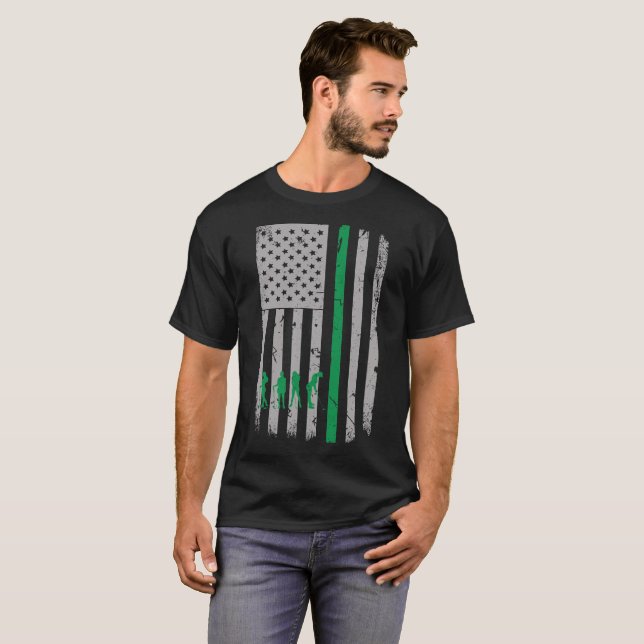 T-shirt Drapeau des États-Unis de golfeur (Devant entier)