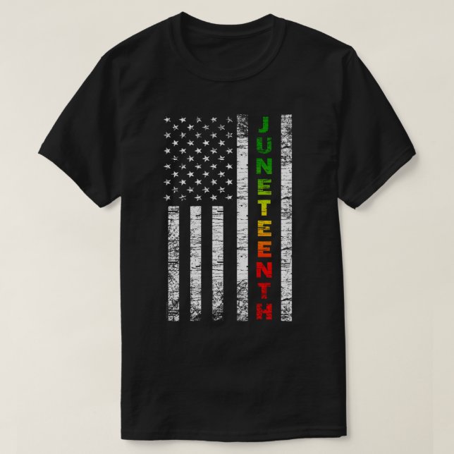 T-shirt Drapeau des États-Unis du 10e parallèle afro-améri (Design devant)