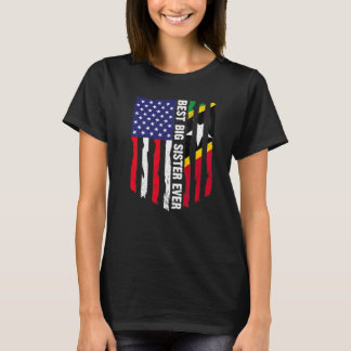 T-shirt Drapeau des États-Unis et drapeau de Saint Kitts e