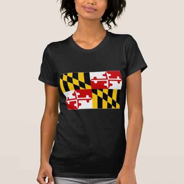 T-shirt Drapeau des Etats-Unis le Maryland (Devant)