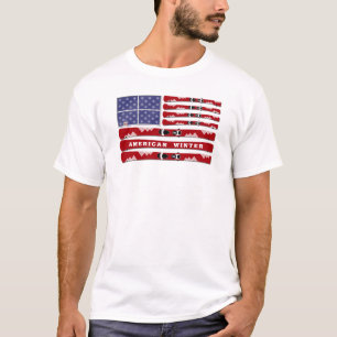T-shirt Drapeau des Etats-Unis pour l'hiver