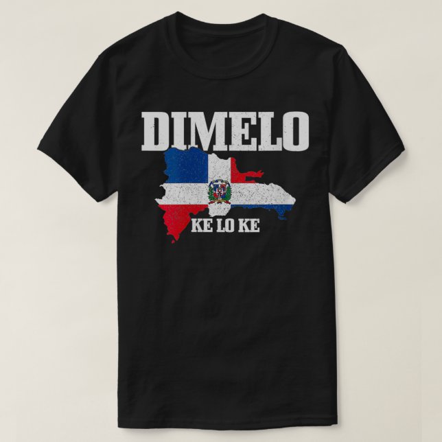 T-shirt Drapeau des femmes Dimelo Ke Lo Ke République Domi (Design devant)