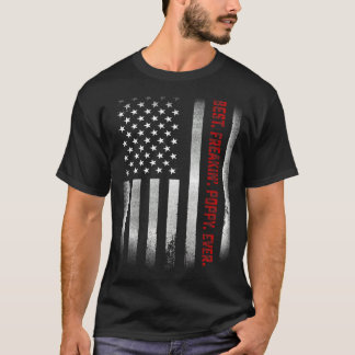 T-shirt Drapeau des hommes Fête des pères meilleur pavot F